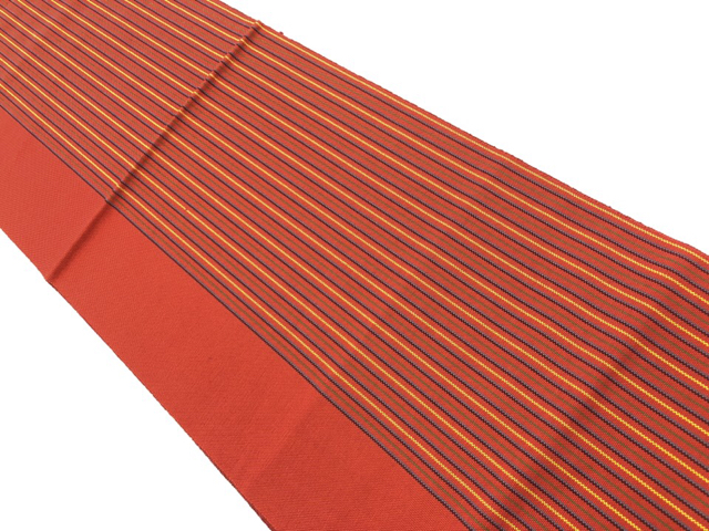 リサイクル　縞模様織出し名古屋帯